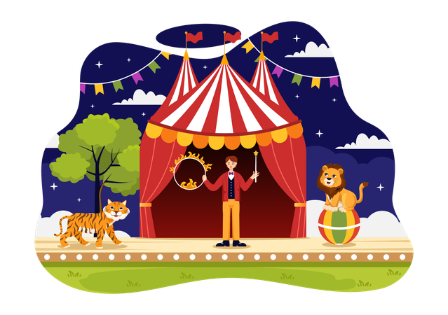 Circus Tent Show  イラスト