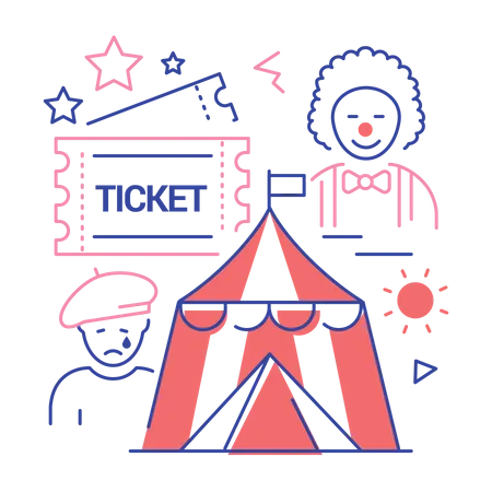 Circus ticket  Illustration