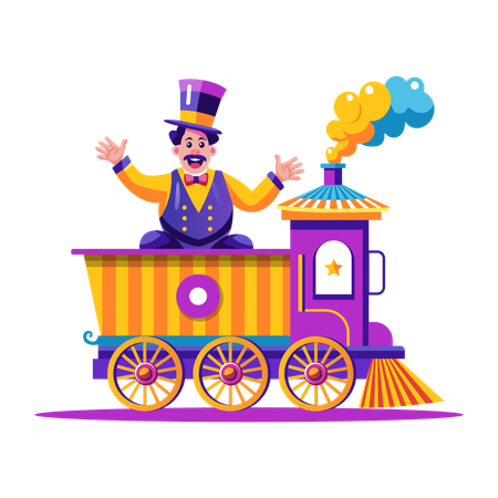 Circus Train  Illustration