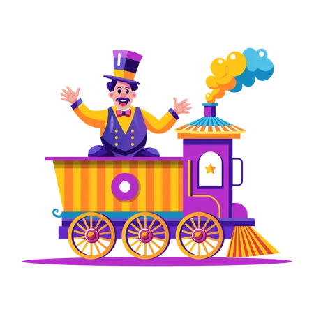 Circus Train  Illustration