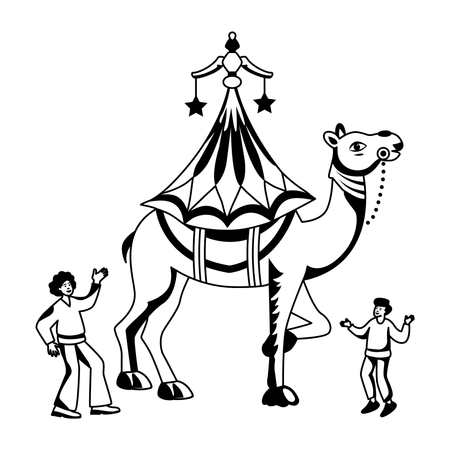 Chameau de cirque  Illustration