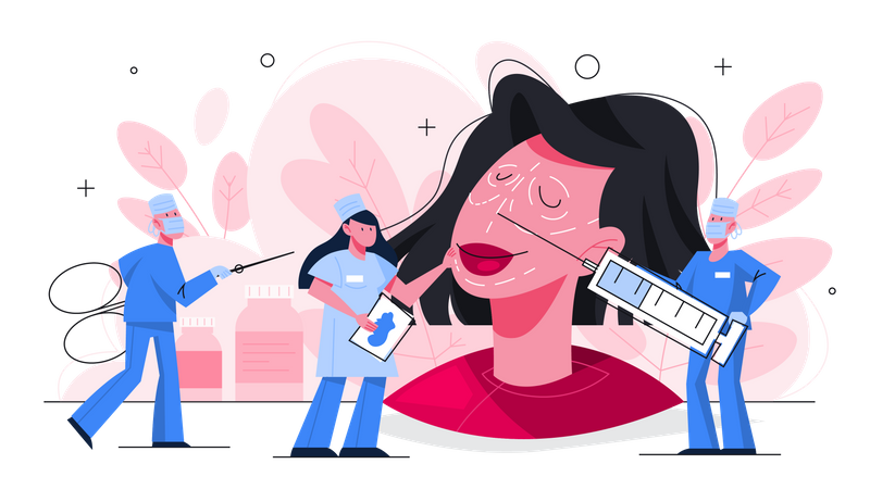 Cirujano plastico facial  Ilustración