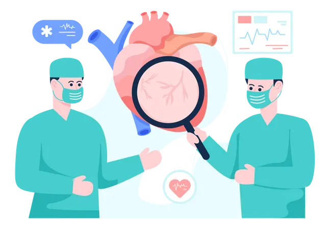 Cirujanos cardíacos  Ilustración