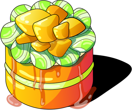 Citrus Candy Cake  Illustration
