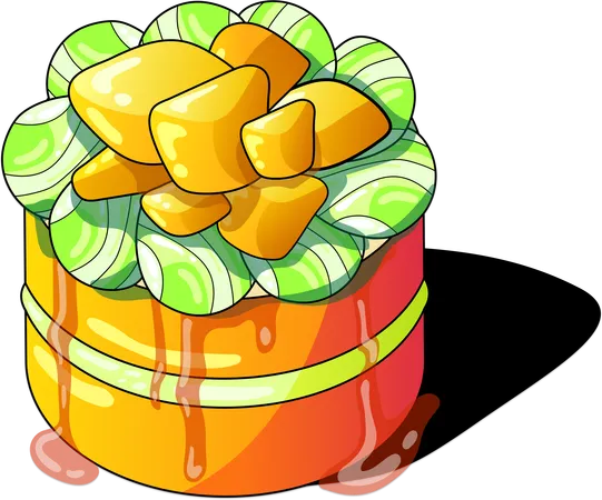 Citrus Candy Cake  Illustration