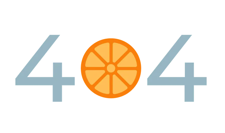 Citrus fruit slice error 404  일러스트레이션