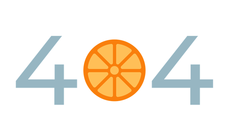 Citrus fruit slice error 404  Illustration