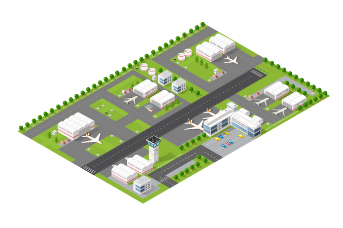 City airport  Illustration