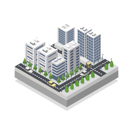 City Building  Illustration