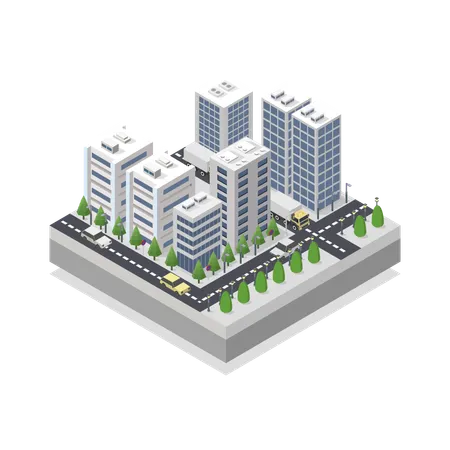 City Building  Illustration