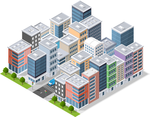 City Building  Illustration