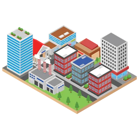 City buildings Illustration