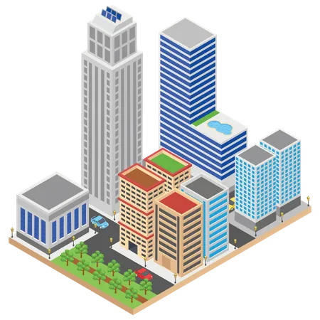 City buildings  Illustration