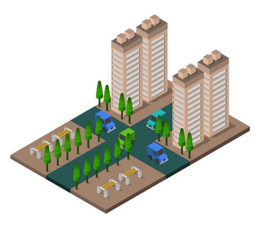 City Buildings  Illustration