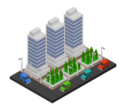 City Buildings  Illustration