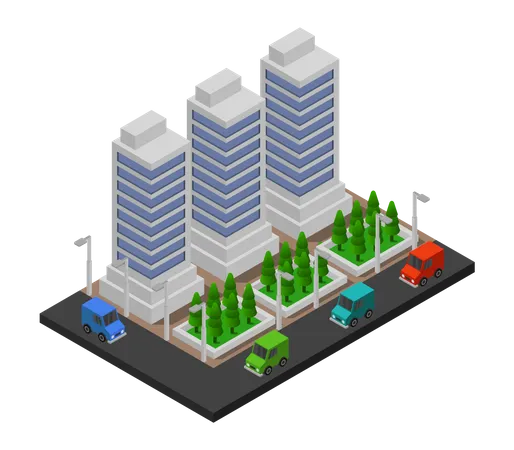 City Buildings  Illustration