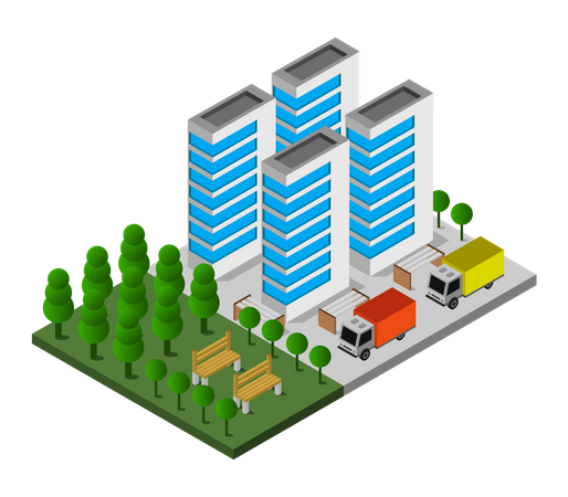 City Buildings  Illustration