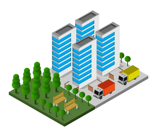 City Buildings  Illustration