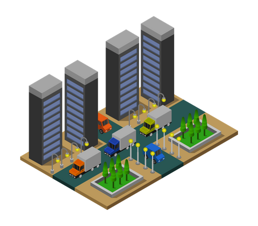 City Buildings  Illustration