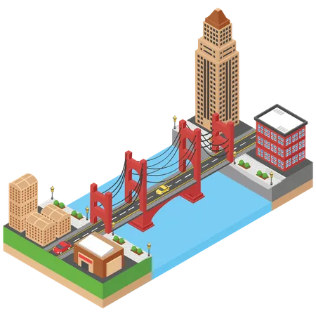 City buildings  Illustration