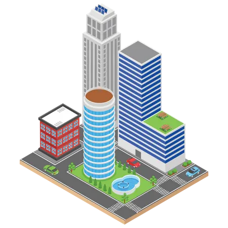 City buildings  Illustration