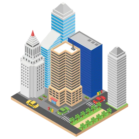 City buildings  Illustration