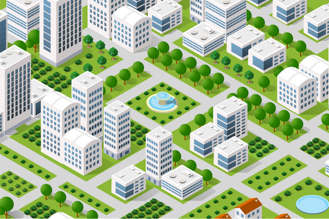 City Buildings  Illustration