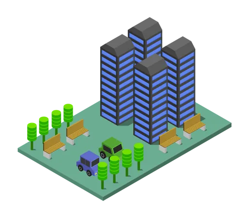 City Buildings  Illustration