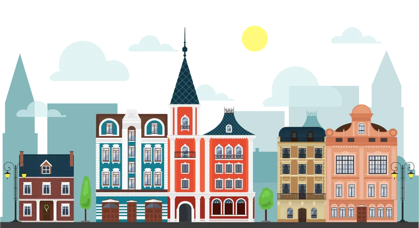 City buildings  Illustration
