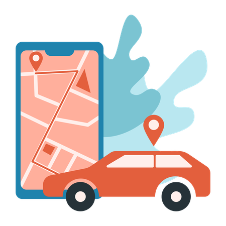 City Car App  Illustration