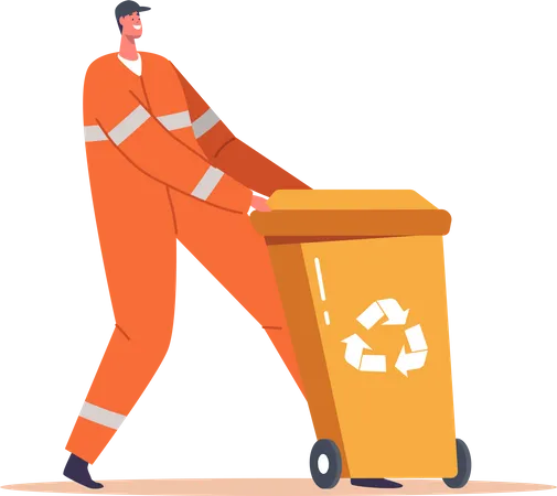 City Cleaning Service Work Process  Illustration