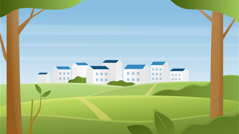 City Landscape  Illustration