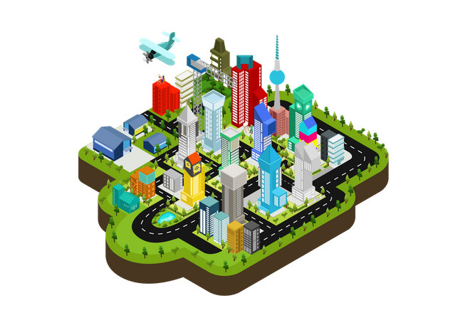 City map  Illustration