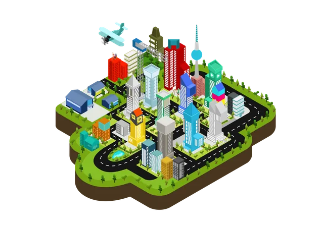 City map  Illustration