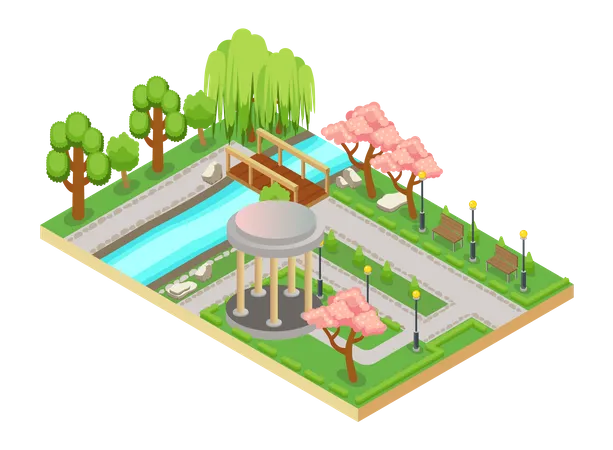 City Park  Illustration