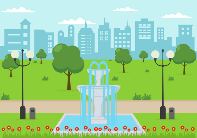 City Park  Illustration