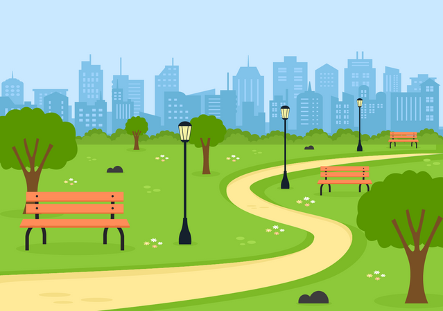 City Park  Illustration