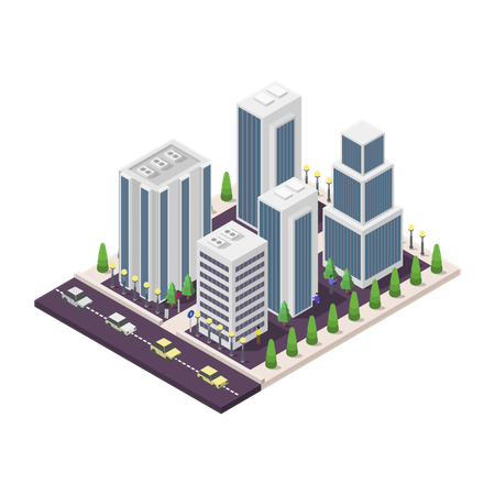 City Skyscraper  Illustration