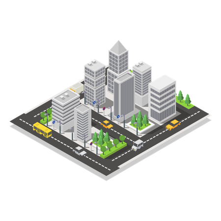 City Skyscraper  Illustration