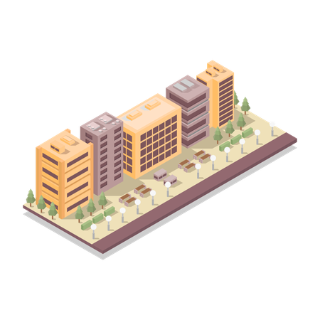 City Skyscraper  Illustration