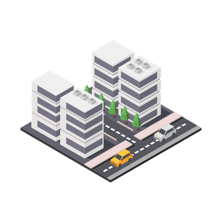 City Skyscraper  Illustration