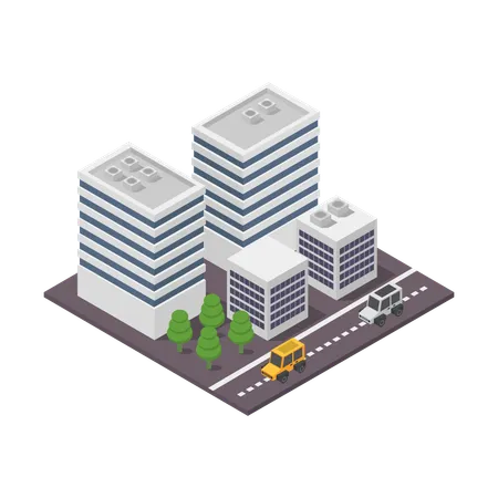 City Skyscraper  Illustration