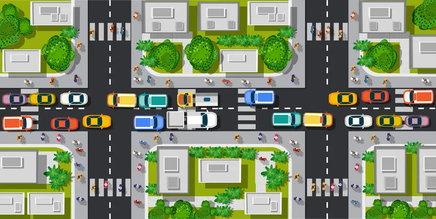 City traffic Illustration