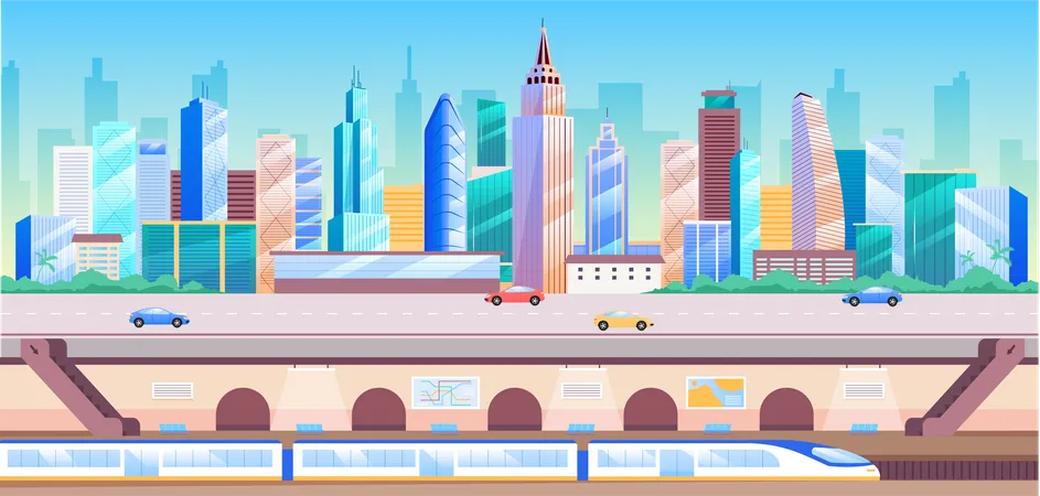 City transportation Illustration