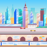 city transportation illustration free download