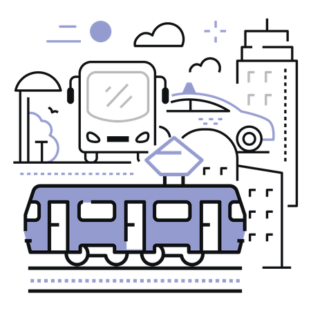 City Transportation  イラスト