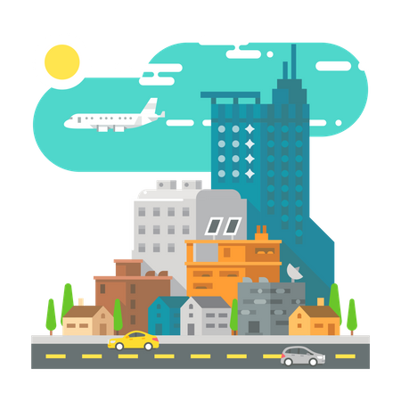 City view  Illustration