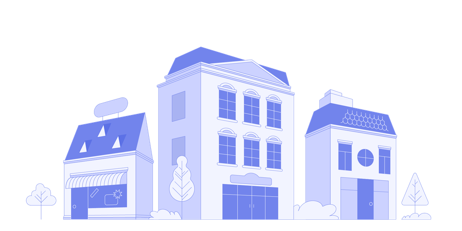 Cityscape building  Illustration