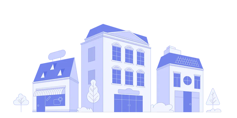 Cityscape building  Illustration