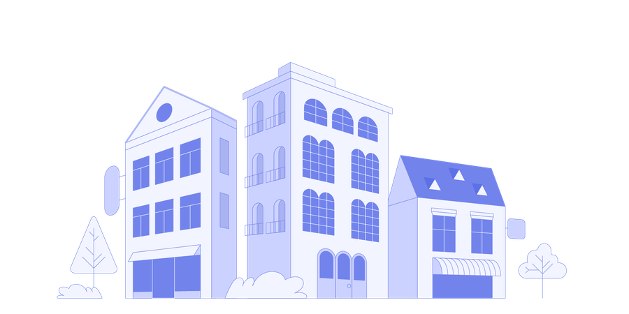 Cityscape building  Illustration